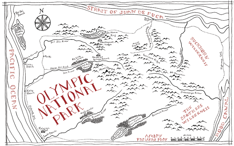 Olympic National Park Tolkien map